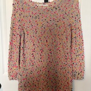 Cable & Gauge Pink and Black Speckled Sweater